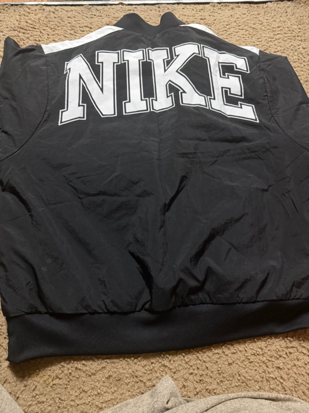 Nike Black Jacket with White NIKE Back Logo